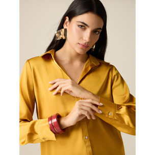 Oltre - Camicia in raso - Giallo