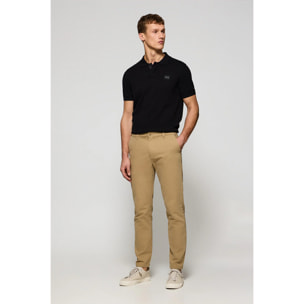 Pantaloni chino Vanya color sabbia con ricamo Polo Club