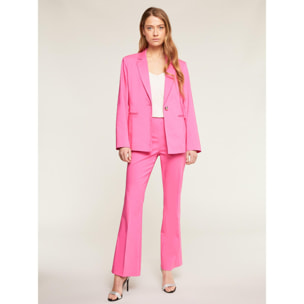 Motivi - Pantalones flare con detalle lateral de botones - Fuchsia