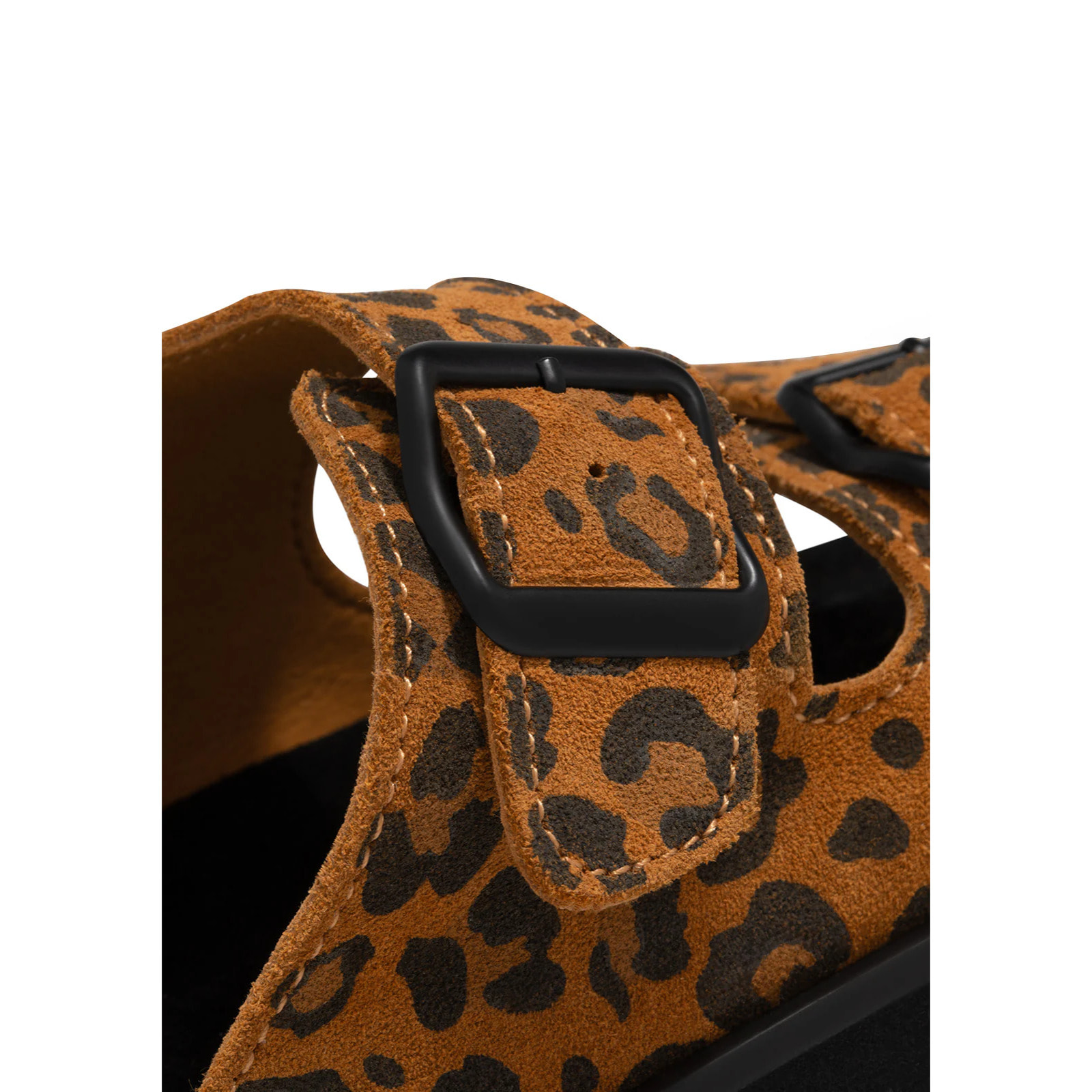 Sandalia Nórdica Mujer  Hebilla Completa Leopardo