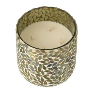 J-Line bougie parfumée Tea & Herbs - verre - vert - medium - 70H