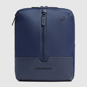 Piquadro Borsello porta iPad® in tessuto riciclato e pelle con protezione RFID