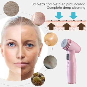 Skin Scrubber cepillo eléctrico de limpieza facial, exfoliante y masajeador. 2 cabezales.