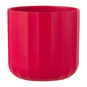 J-Line cache-pot Summer - céramique - rose - large - 2 pièces - Ø 18.5 cm