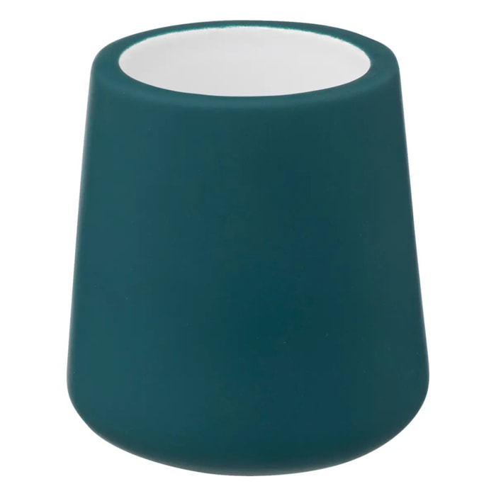 Brosse WC céramique "Colorama" bleu pétrole