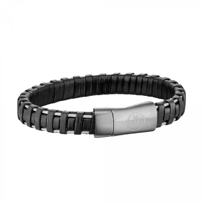 Bracciale POLICE SPIRAL Pelle Nero L