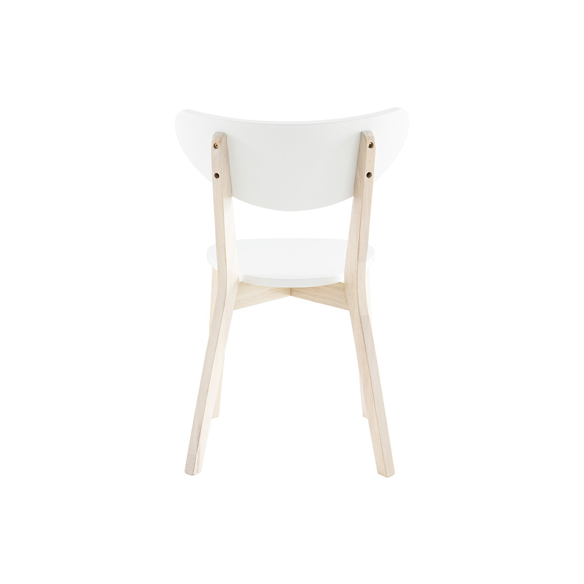 Chaises scandinaves blanc et bois clair (lot de 2) LEENA