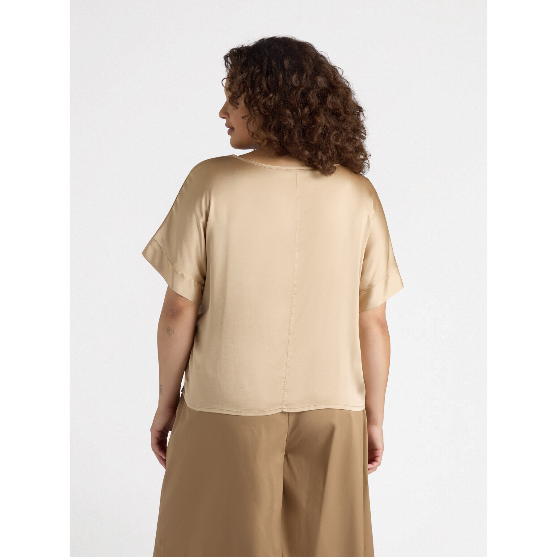 Fiorella Rubino - Blusa de raso - Beige