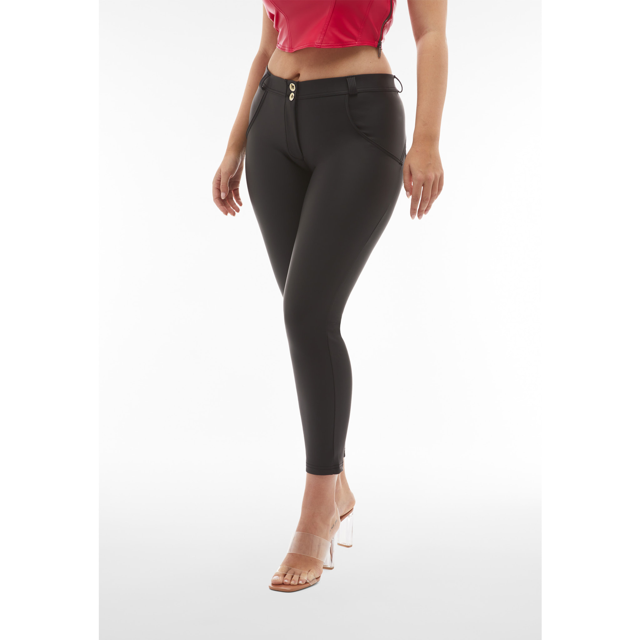 Pantaloni push up WR.UP® 7/8 superskinny similpelle ecologica