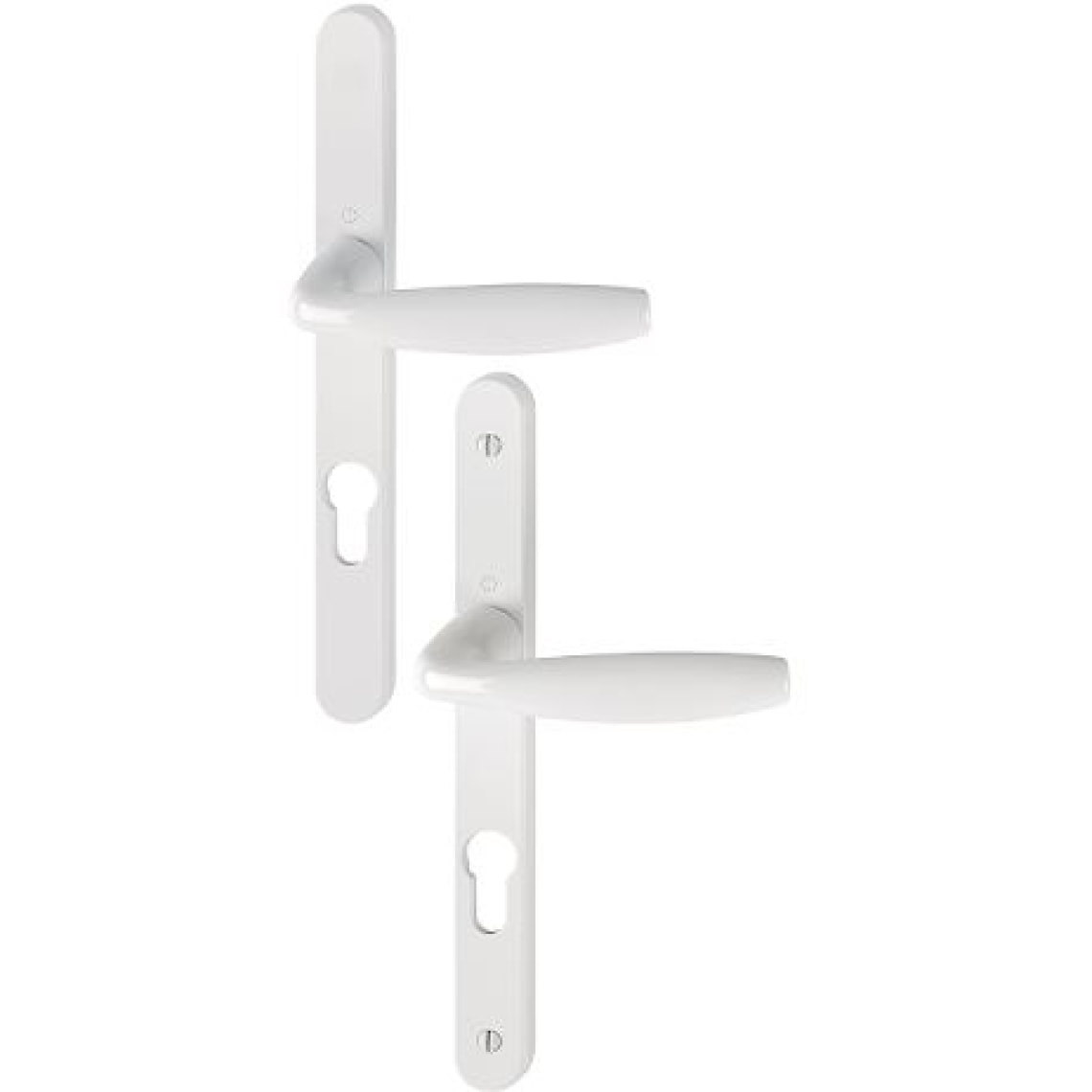 Ensemble de porte sur plaque étroite New-York 1810RH/300LMSGL/1810 HOPPE Blanc pur PZ70 - 3293347