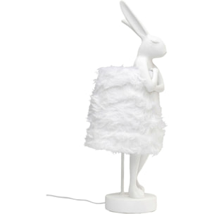 Lampe Animal lapin Fluff blanc 68cm Kare Design