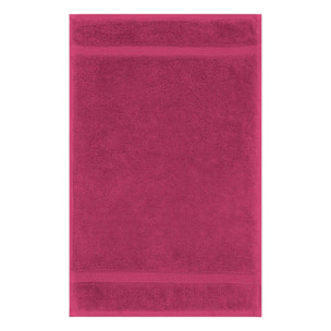 Serviette invites pur coton 550 g/m² uni rose Elea fuchsia