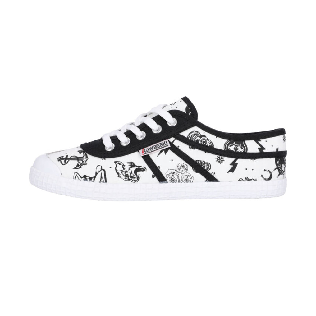 Zapatillas Sneaker KAWASAKI Tattoo Canvas Shoe K202420-ES 1002 White