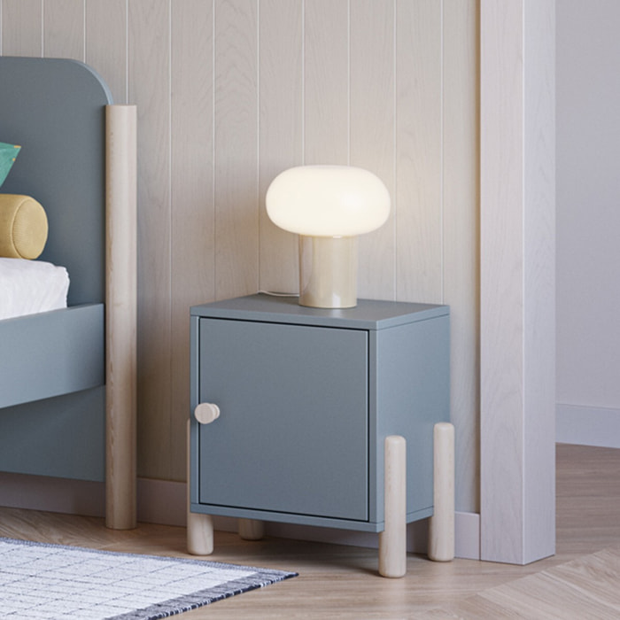 Table de chevet enfant 1 porte en bois - BASTIEN