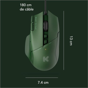 Souris Gamer Filaire SKILLKORP M15 VERTE V2 Progress