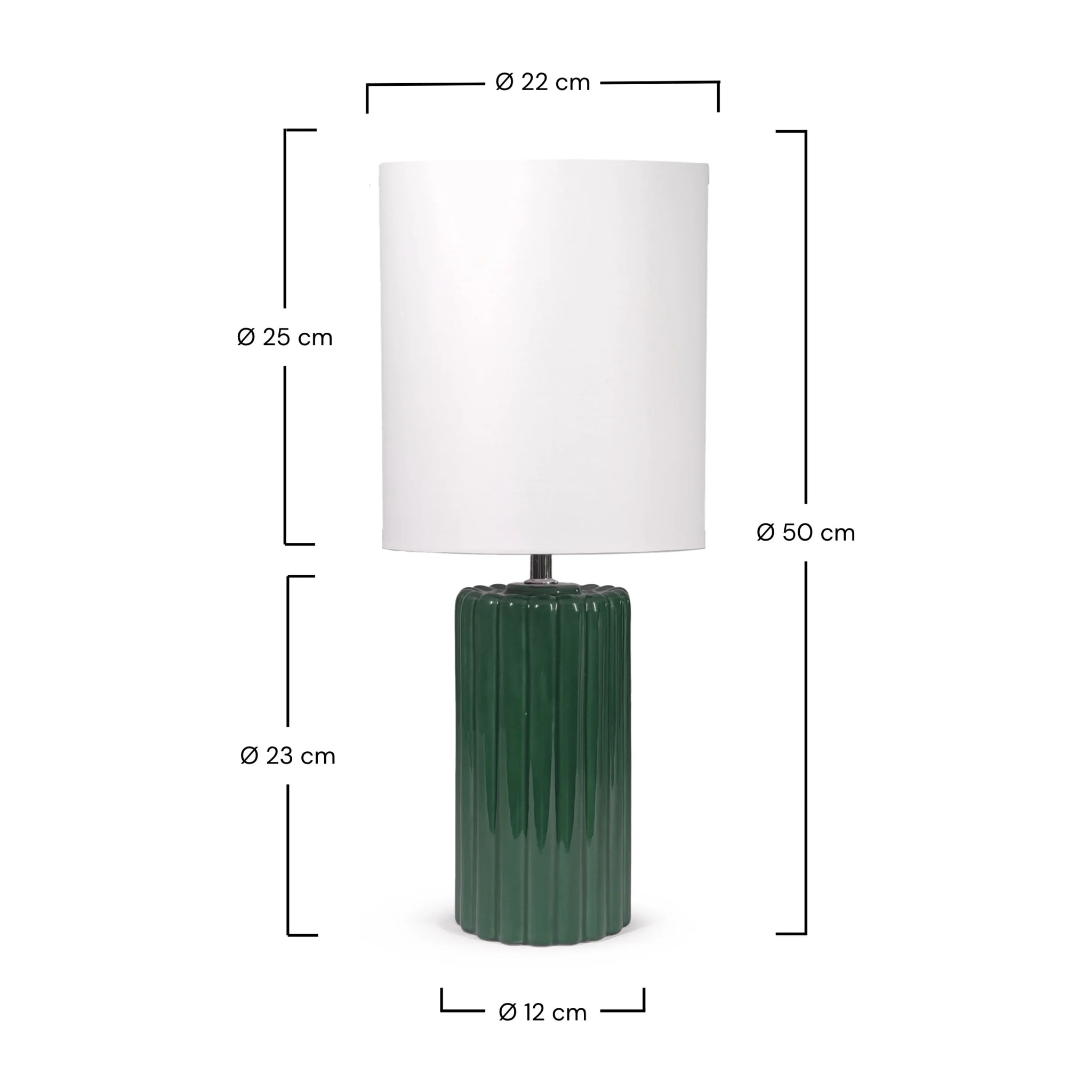 Lampe à poser en céramique verte - Palladio