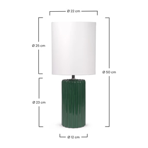 Lampe à poser en céramique verte - Palladio