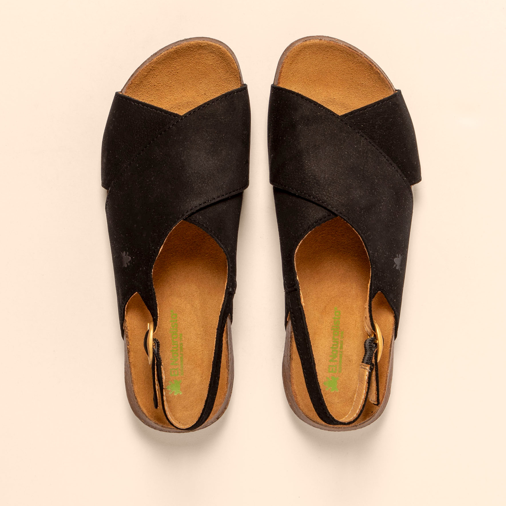Sandalias N5558 NOBUCK LAVADO BLACK / WAKATAUA color Black