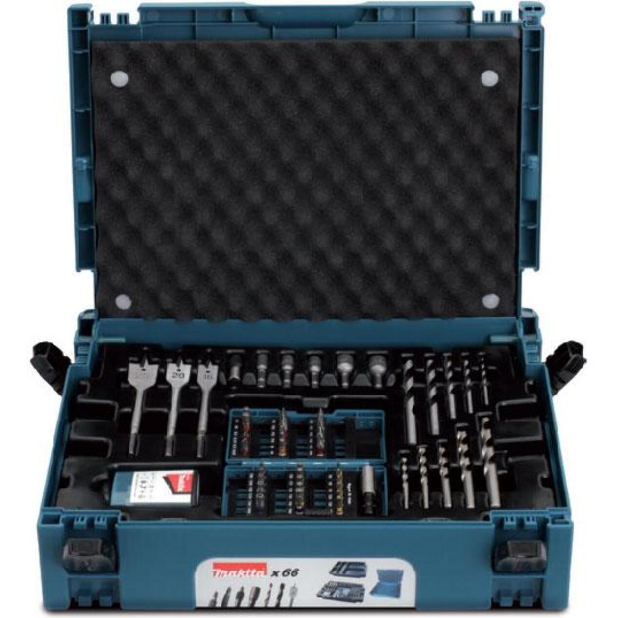 Coffret ensemble d'accessoires MAKITA 66 pièces en coffret MAK-PAC - B-43044