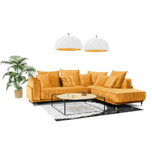 Canapé Velours Angle droit Fiorenzo - 4 Places