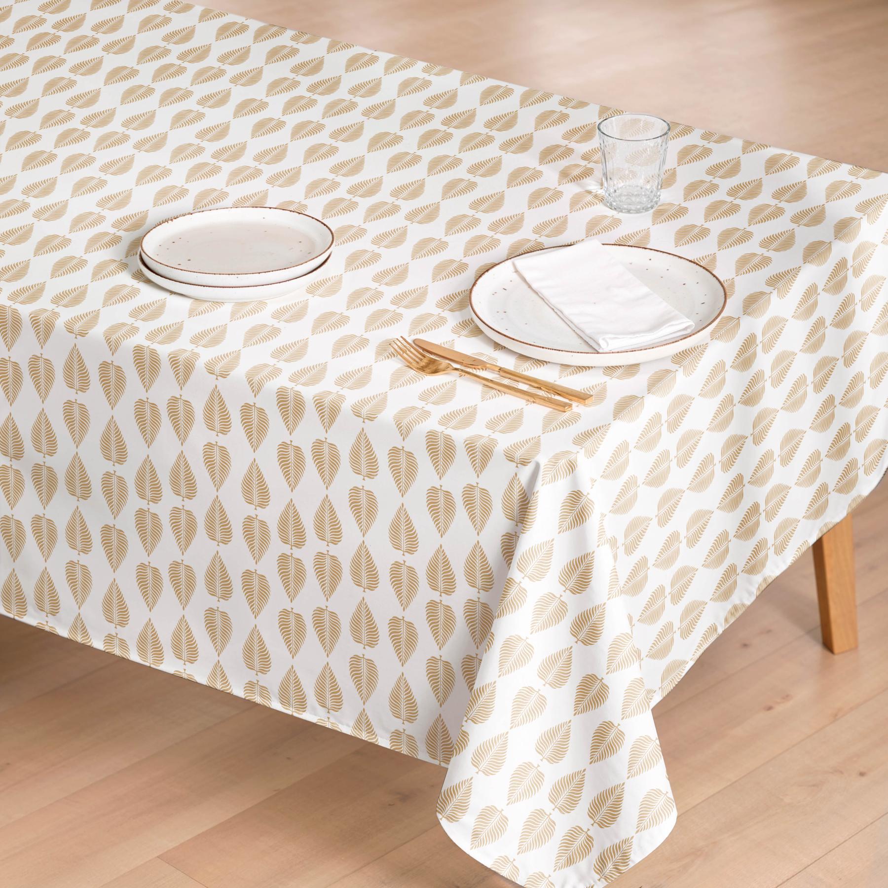 Mantel antimanchas NORLIS OCHRE - 100% algodón