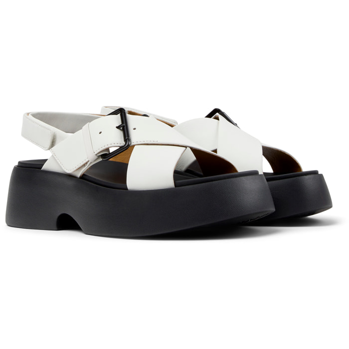 Sandalias - CAMPER Tasha - Blanco - Cuero liso