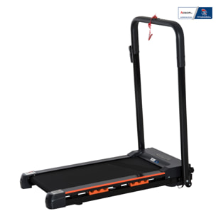 Tapis de course pliable - tapis de marche 6 Km/h max. 370 W - collaboration Aosom.fr x FFHandball - orange noir