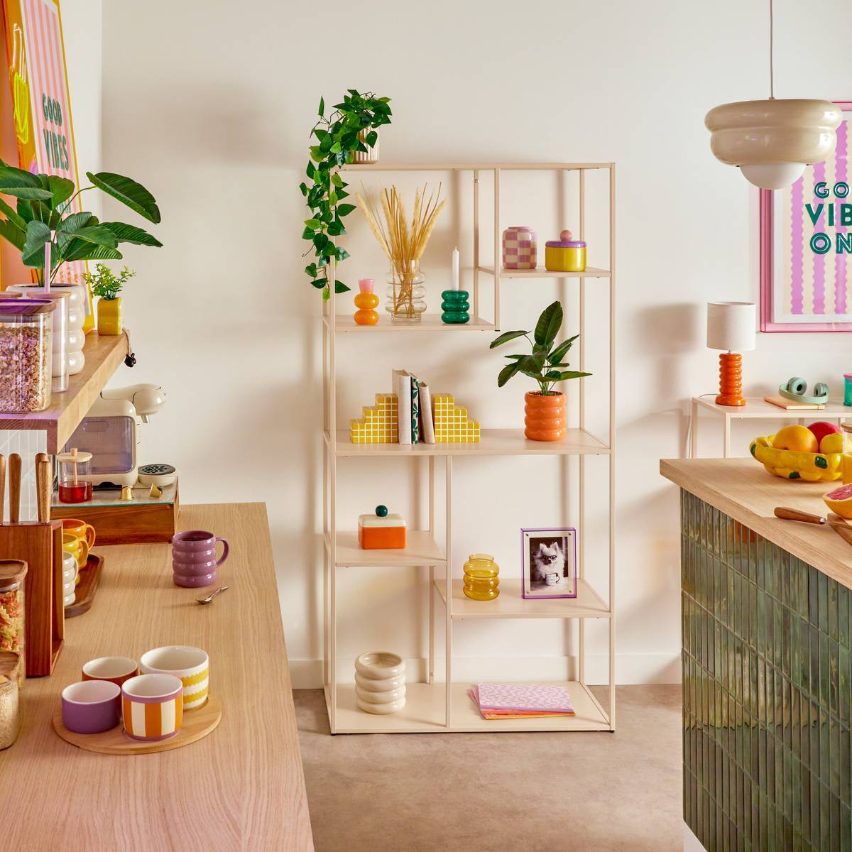 Étagère 6 niveaux Gota beige