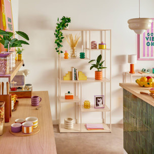 Étagère 6 niveaux Gota beige