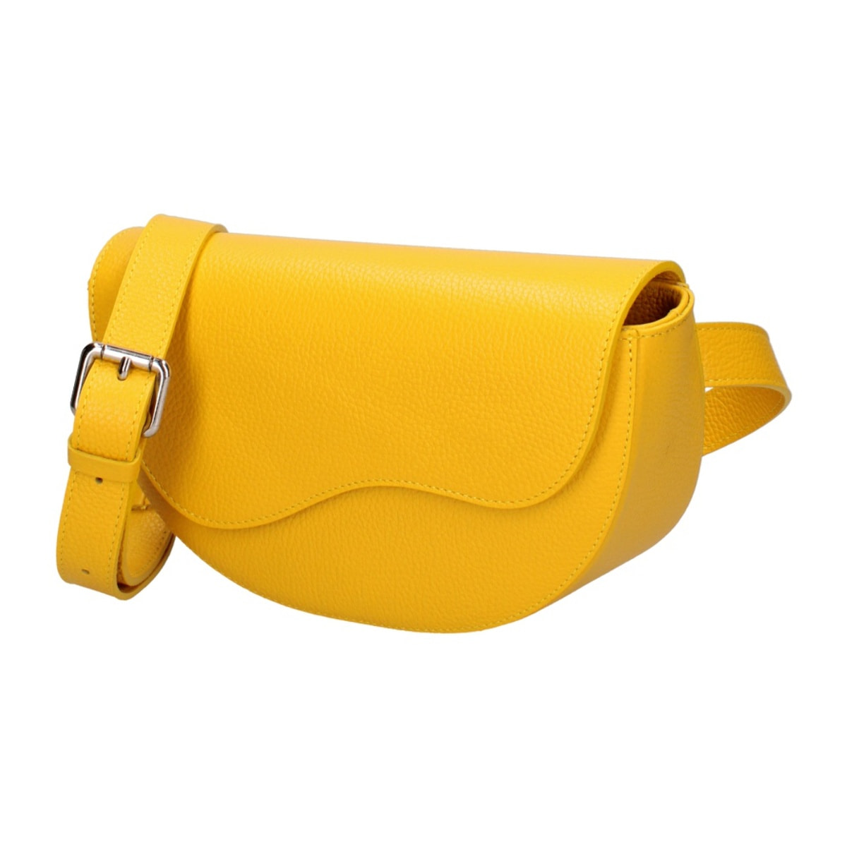 Marsupio da donna in vera pelle - Modello False - Made in Italy - 25.0 x 15.0 x 9.0 cm