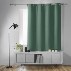 Rideau court obscurcissant 90 % adapté radiateur - Vert