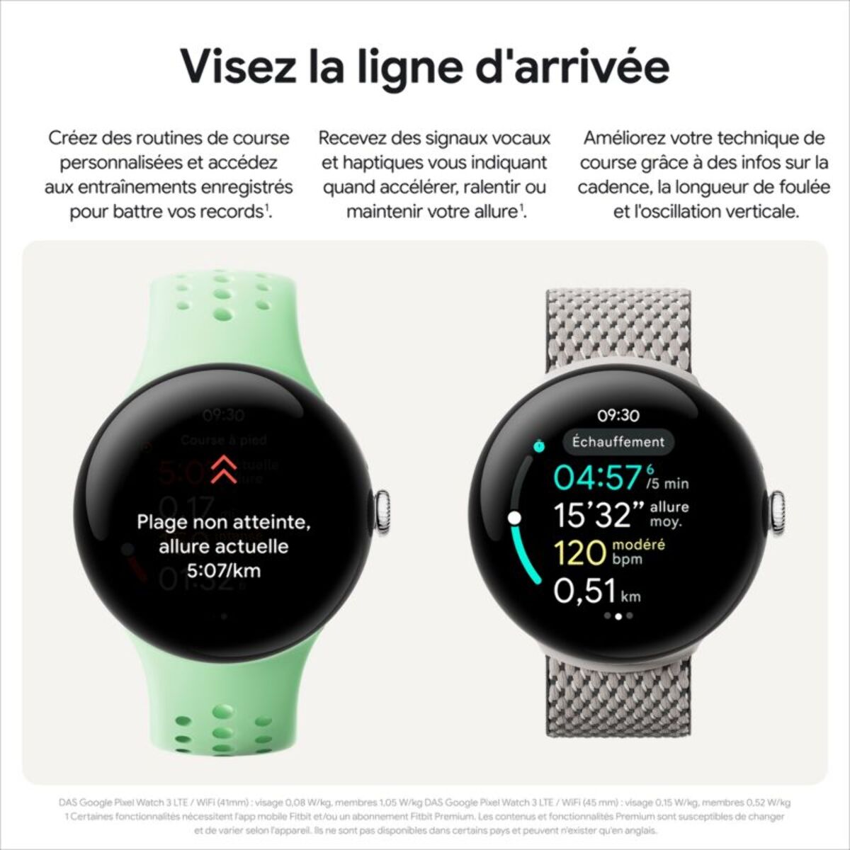 Montre connectée GOOGLE Pixel Watch 3 41 mm Noir Mat Bluetooth
