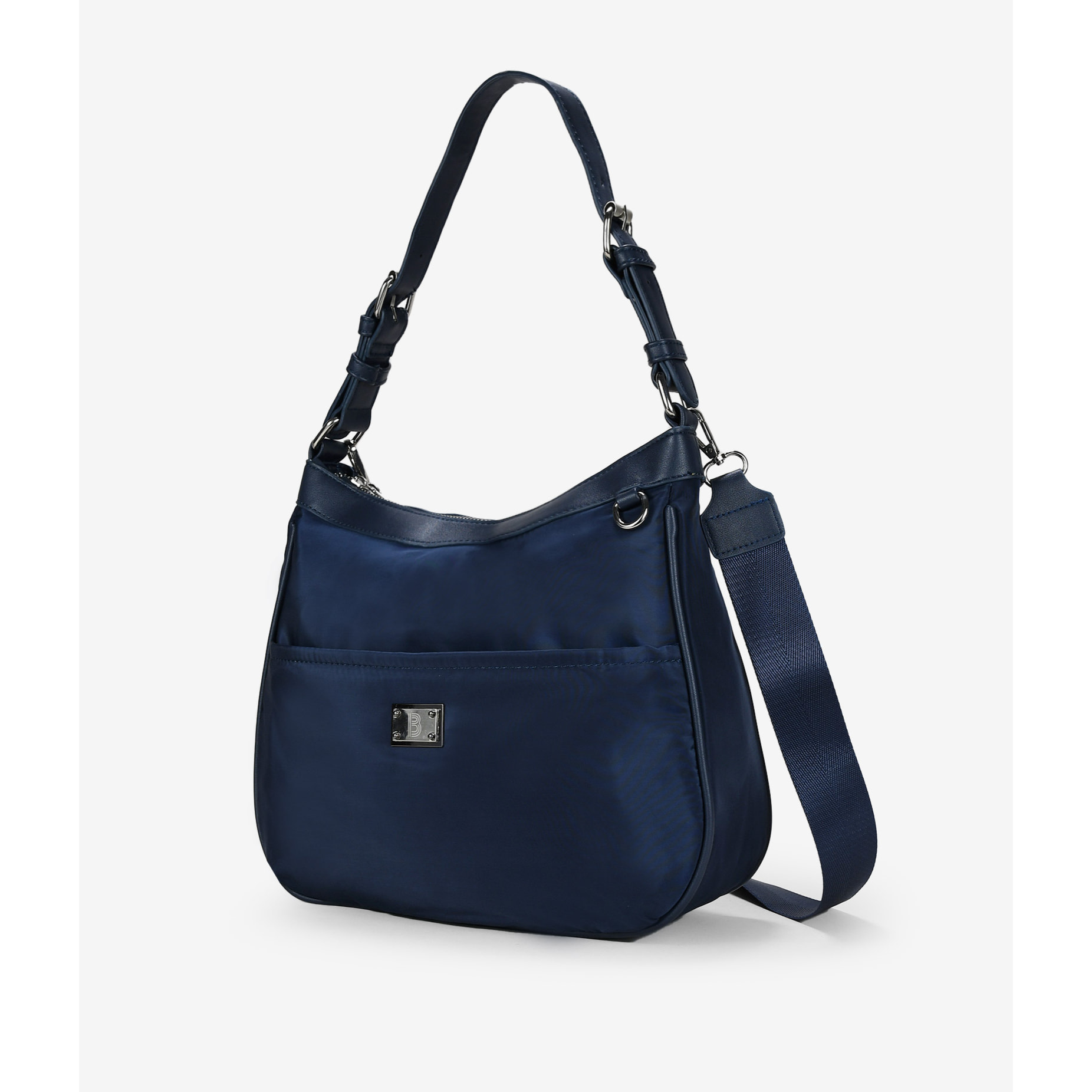 Bolso de hombro azul con bolsillo