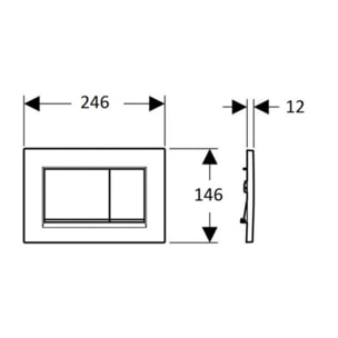 Pack WC Bati-support Geberit + Cuvette Swiss Aqua Technologies sans bride + Plaque (GebSATrimless-K)