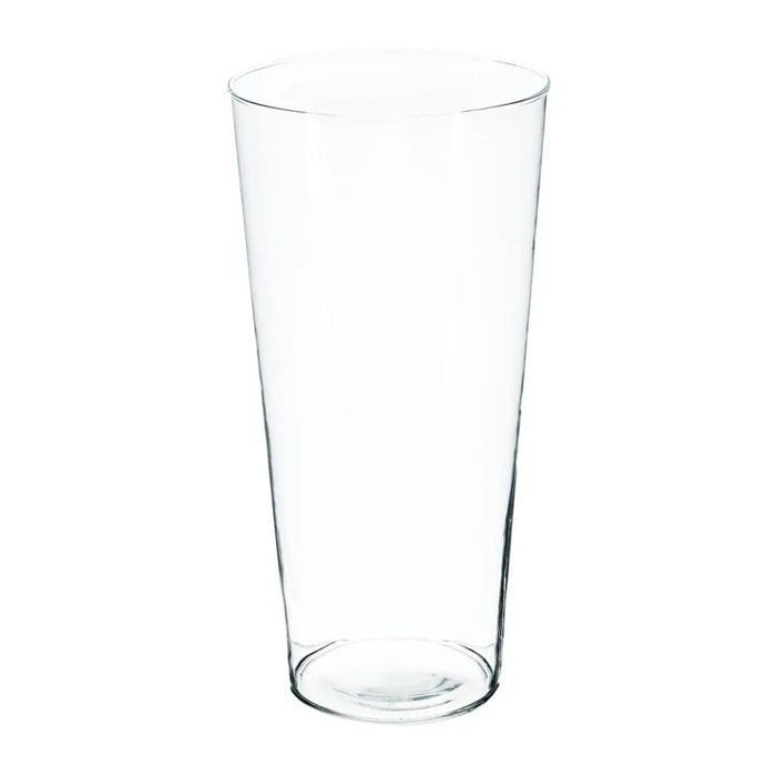 Vase conique verre H30cm