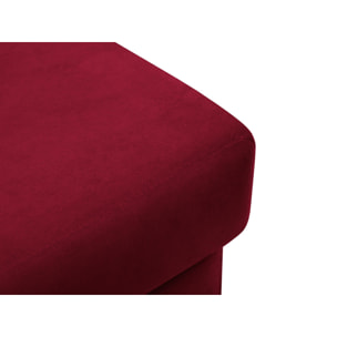 Pouf "Kyoto" en velours rouge