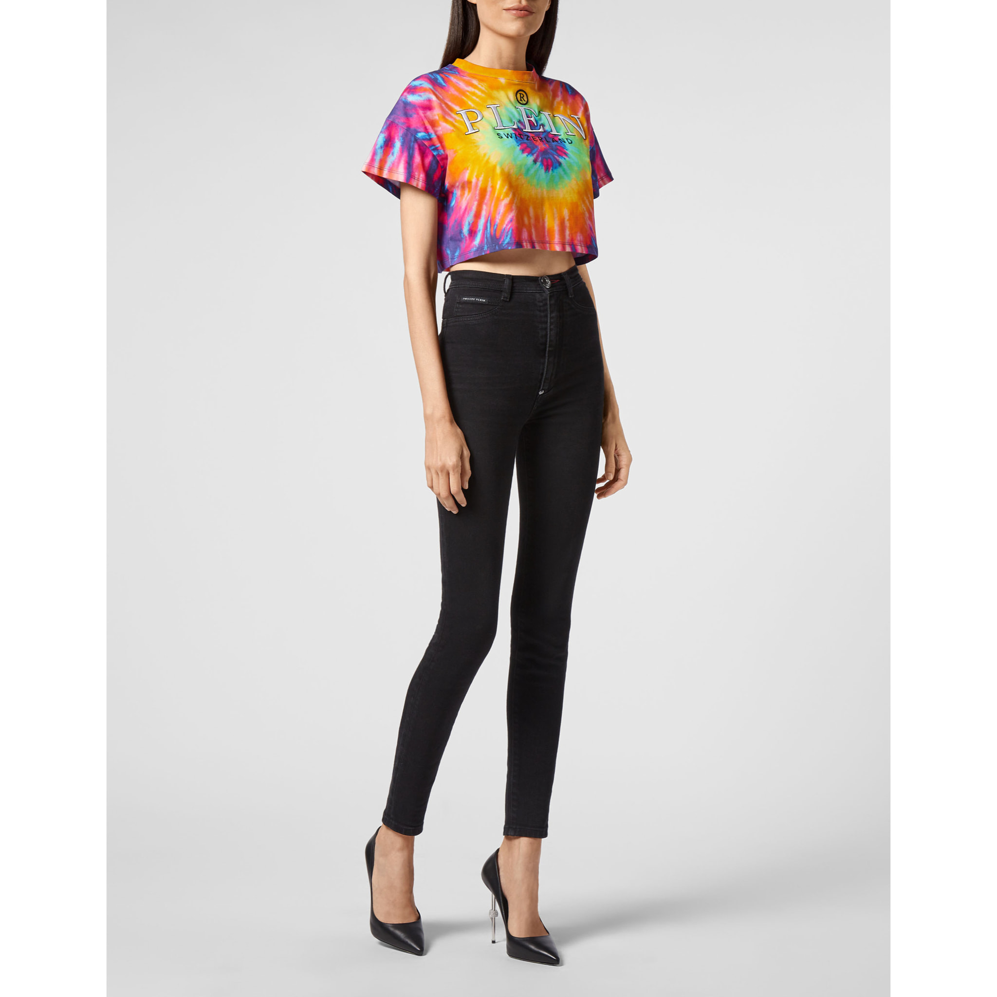 PHILIPP PLEIN T-Shirt Round Neck TIE DYE