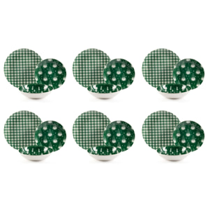 Service de Table 18 pièces Excelsa - Green Winter, Porcelaine Verte