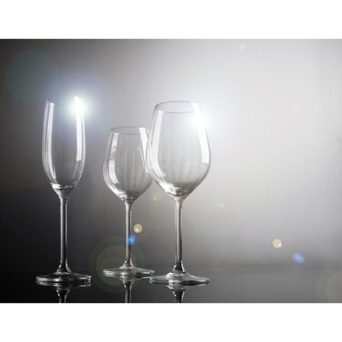 Lot de 6 verres à pied Excelsa Alba, verre, 38 cl, transparent