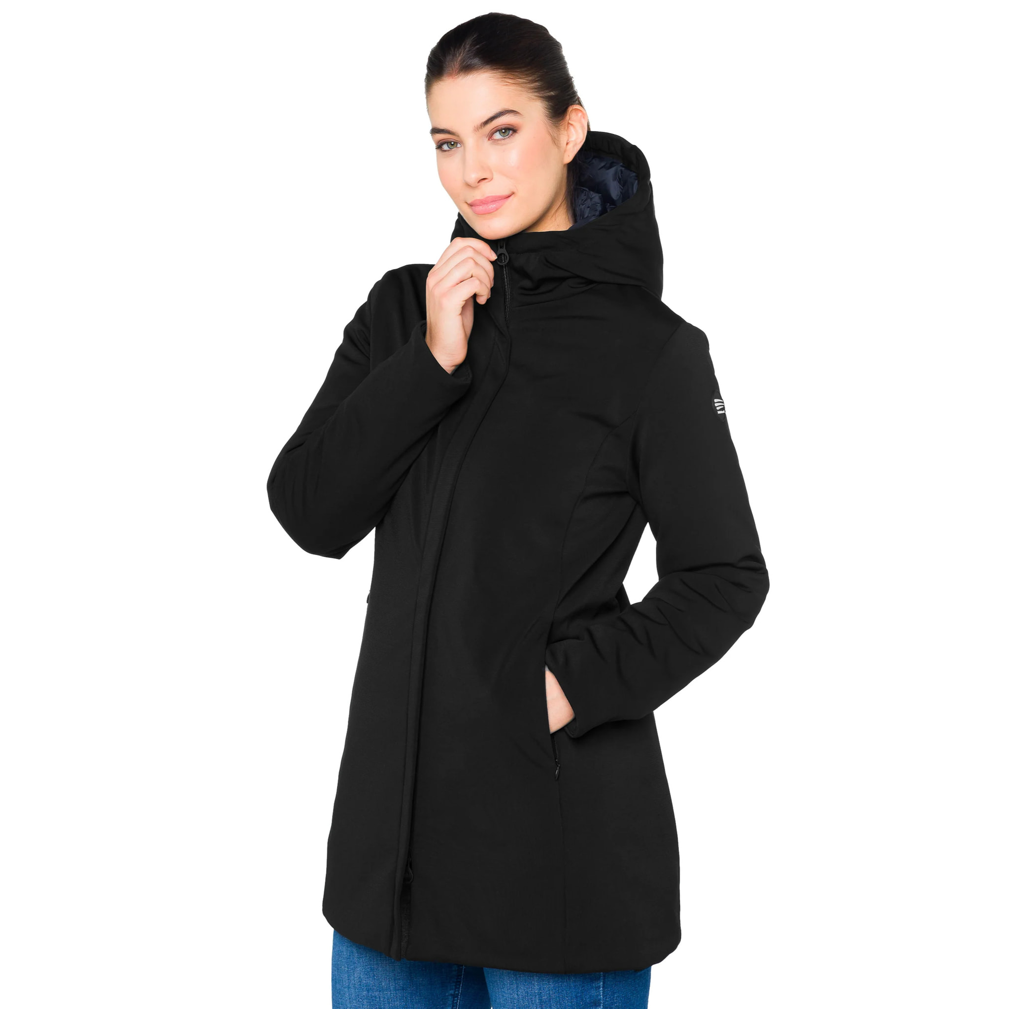 Parka JAQUELINE imbottito impermeabile nero