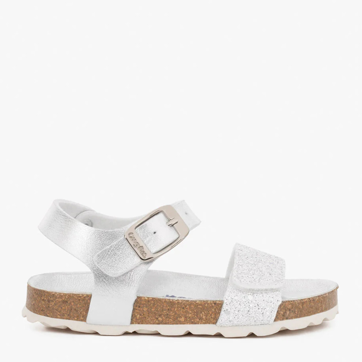 Sandalias de Niña Bio Glitter Plata