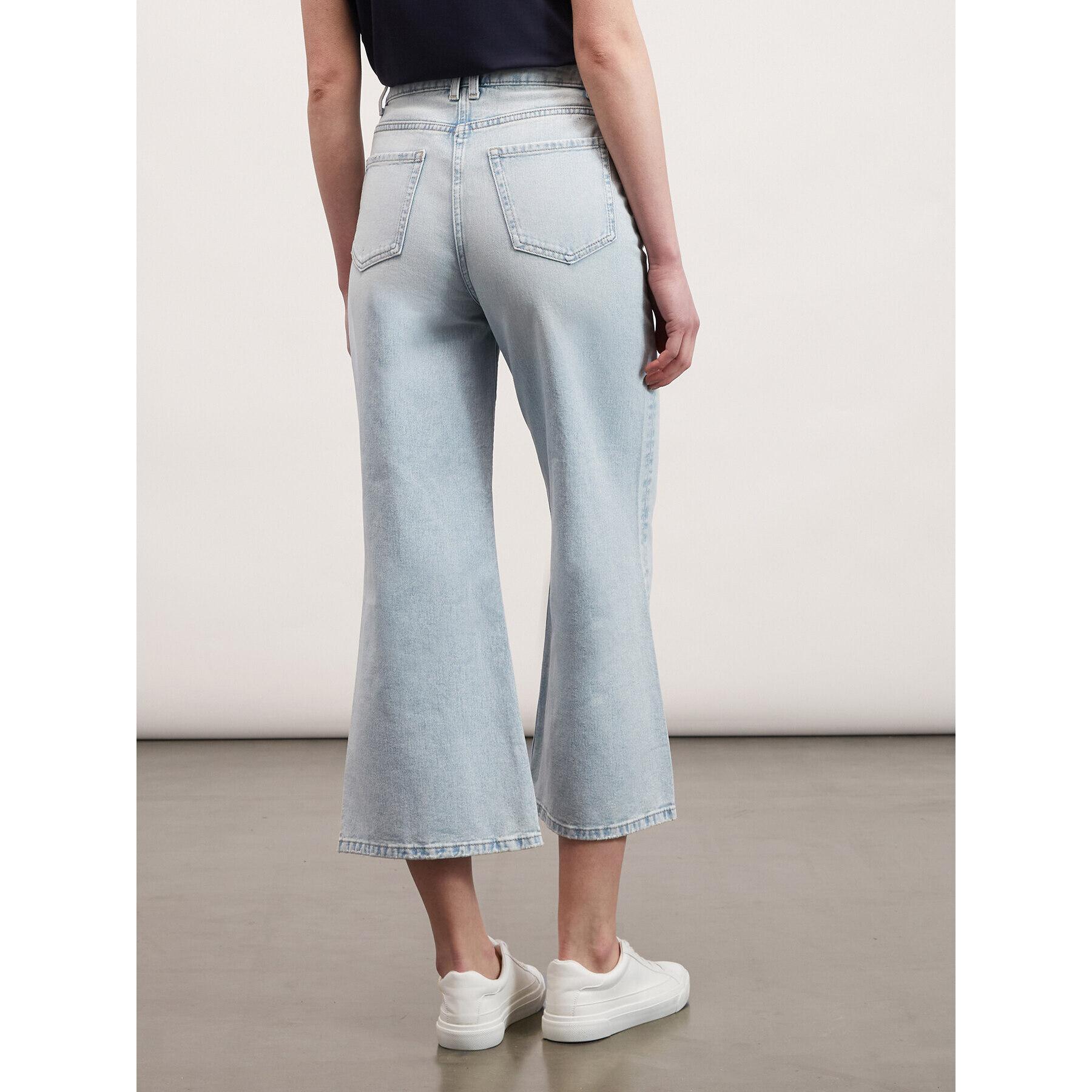 Motivi - Vaqueros cropped descoloridos - Light - blue