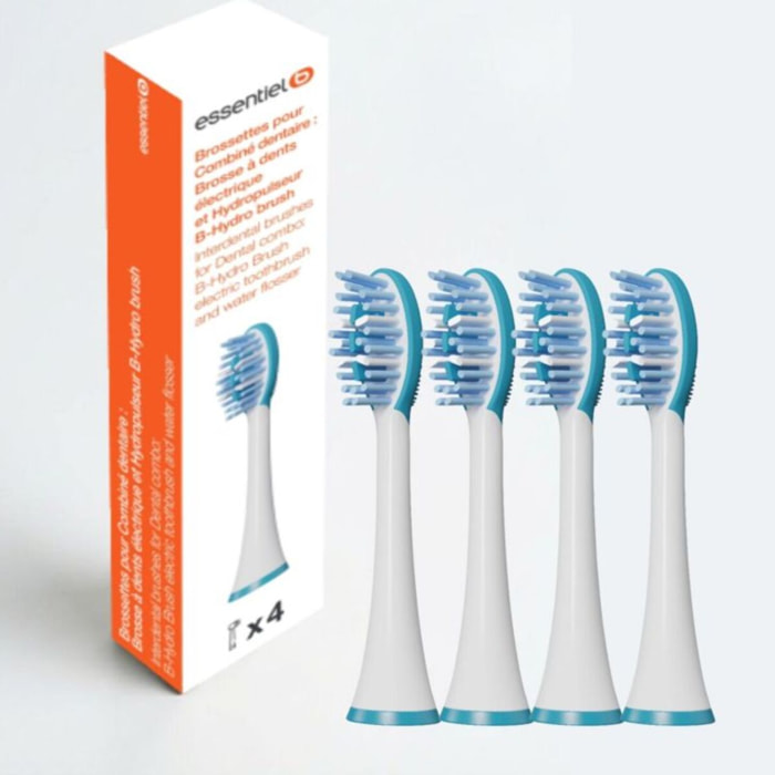Brossette dentaire ESSENTIELB 4 brossettes pour combiné dentaire Essb