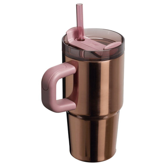 Borraccia Termica Con Cannuccia - 0,59L - QUENCHER® H2.O FLOWSTATE™ TUMBLER - Polished Rose Gold