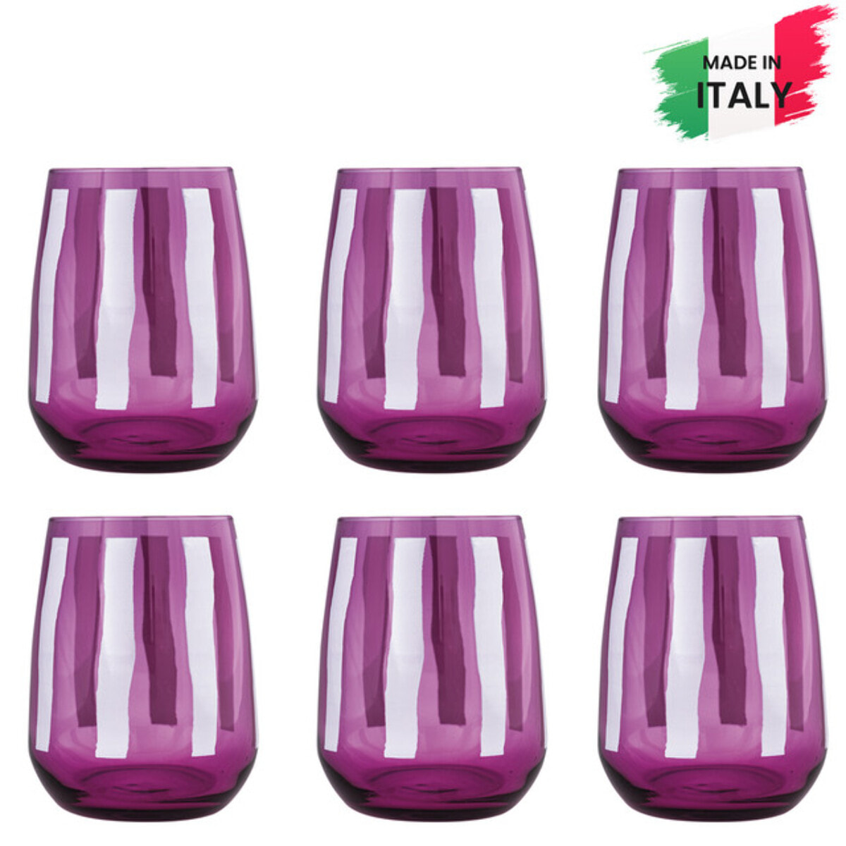 Set 6 bicchieri da acqua Fior di Loto