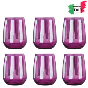 Set 6 bicchieri da acqua Fior di Loto