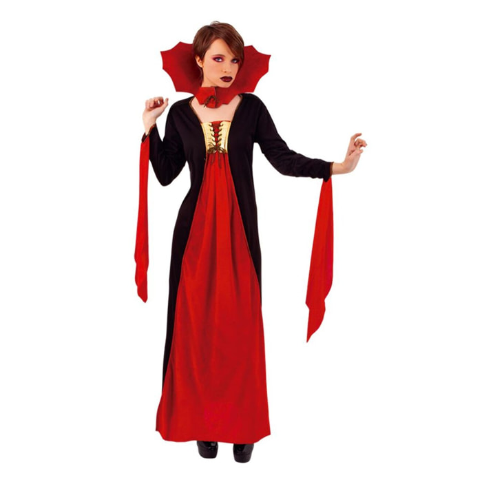 DISFRAZ VAMPIRESA GÓTICA ROJA AD