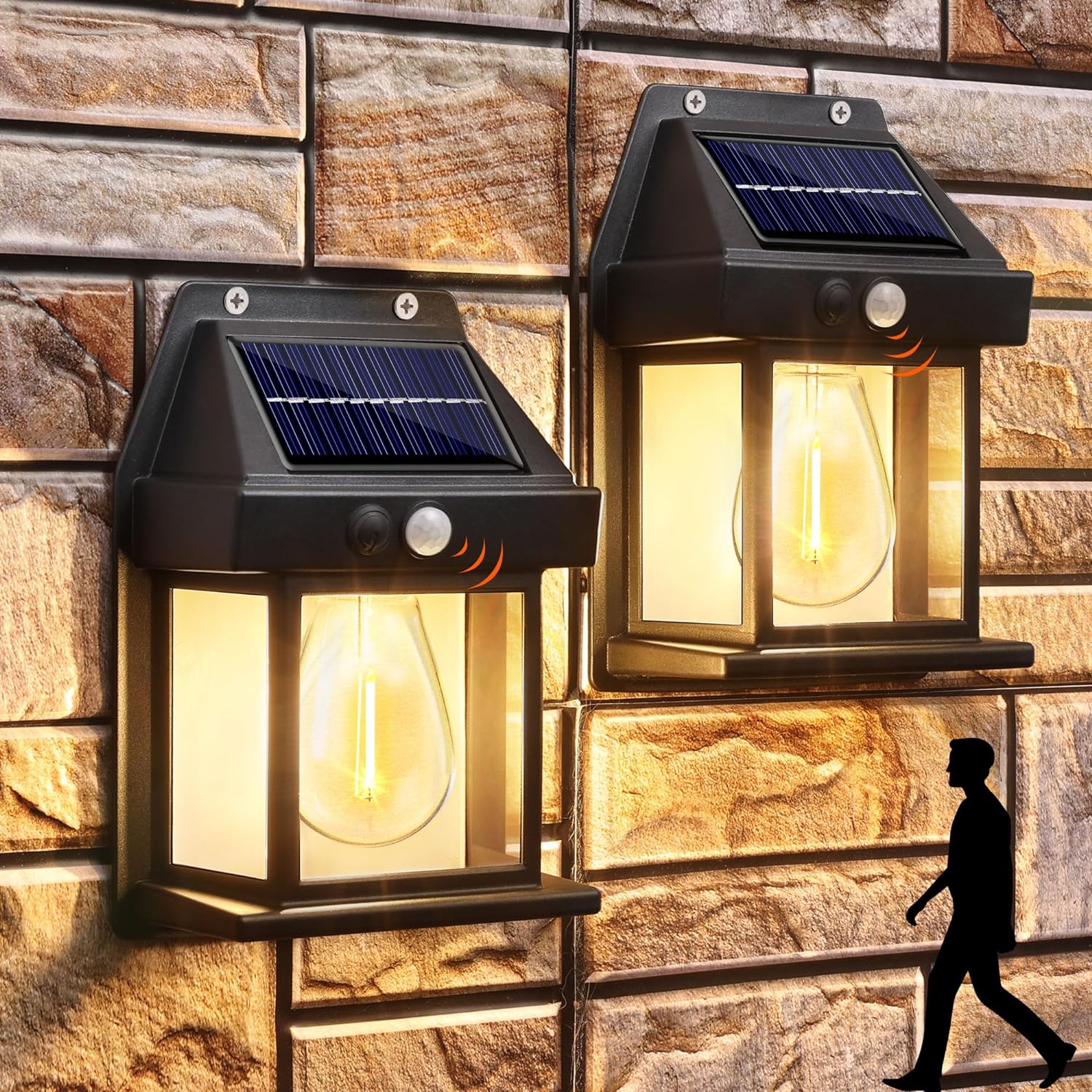 4 Applique solaire sensor SUNFLARE 30LM