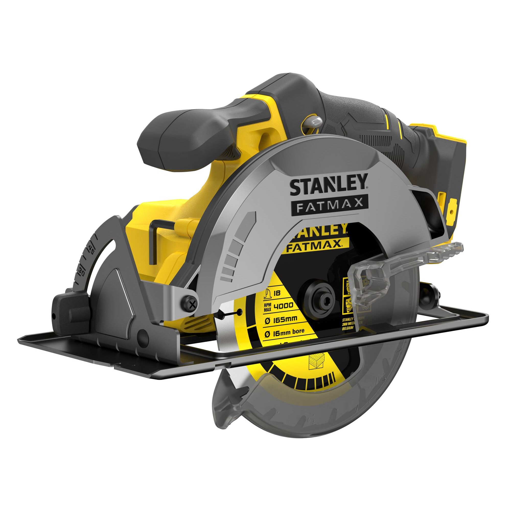 Scie Circulaire 165 mm Sans Fil STANLEY FATMAX V20 SFMCS500B-XJ Li-Ion 18 V Sans Batterie ni Chargeur