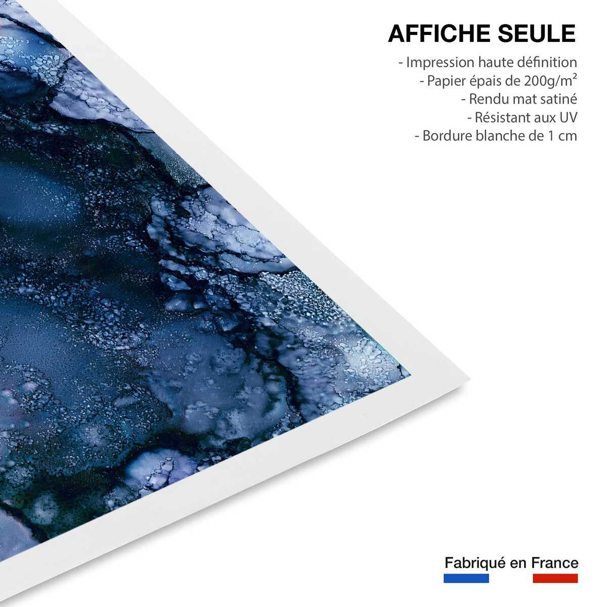 Poster blue space Affiche seule